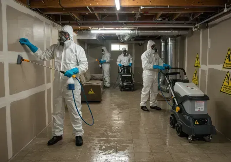 Basement Moisture Removal and Structural Drying process in Juniata County, PA